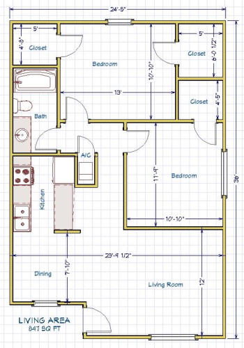 Extended Stay Room Layout